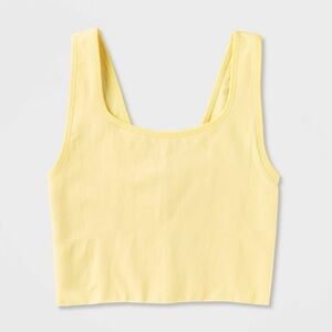 Women's Seamless Cropped Tank Top - All In Motion™ Yellow